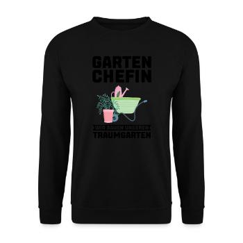 Garten Pflanze Gartenliebhaber Geschenk - Unisex Pullover - Schwarz - Vorne - Alina (178cm) & Michal (187cm)