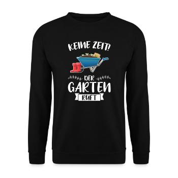 Garten Pflanze Gartenarbeit Geschenk - Unisex Pullover - Schwarz - Vorne - Alina (178cm) & Michal (187cm)