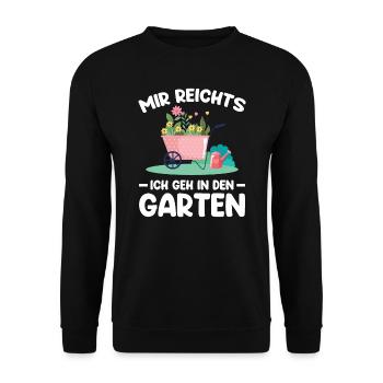 Garten Pflanze Gartenarbeit Geschenk - Unisex Pullover - Schwarz - Vorne - Alina (178cm) & Michal (187cm)
