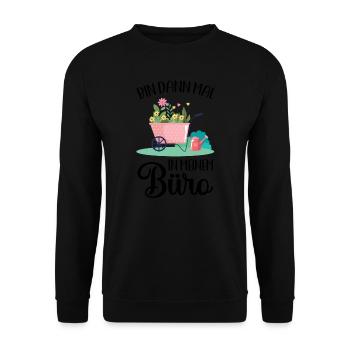 Garten Pflanze Gartenliebhaber Geschenk - Unisex Pullover - Schwarz - Vorne - Alina (178cm) & Michal (187cm)
