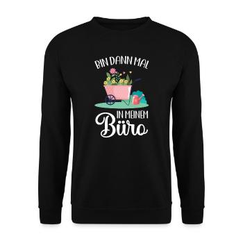 Garten Pflanze Gartenarbeit Geschenk - Unisex Pullover - Schwarz - Vorne - Alina (178cm) & Michal (187cm)