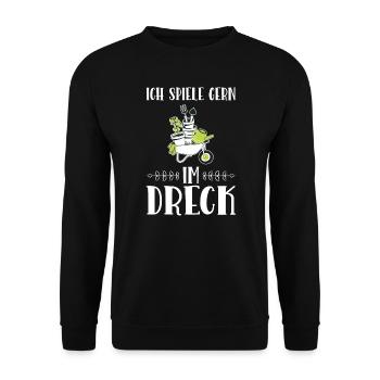 Garten Pflanze Gartenarbeit Geschenk - Unisex Pullover - Schwarz - Vorne - Alina (178cm) & Michal (187cm)