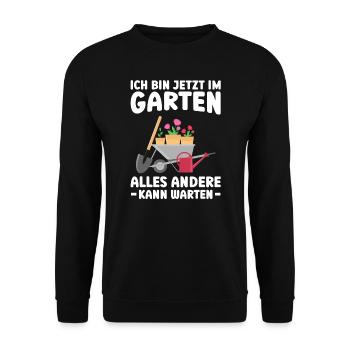 Garten Pflanze Gärtnerei Geschenk - Unisex Pullover - Schwarz - Vorne - Alina (178cm) & Michal (187cm)