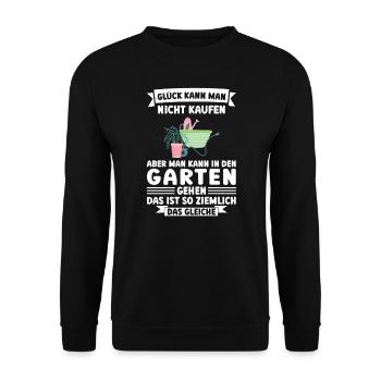 Garten Pflanze Gärtnerei Geschenk - Unisex Pullover - Schwarz - Vorne - Alina (178cm) & Michal (187cm)