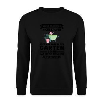 Garten Pflanze Pflanzen Geschenk - Unisex Pullover - Schwarz - Vorne - Alina (178cm) & Michal (187cm)