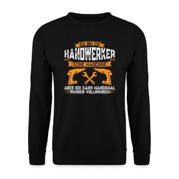 Handwerker Beruf Handwerk Geschenk - Unisex Pullover - Schwarz - Vorne - Alina (178cm) & Michal (187cm)