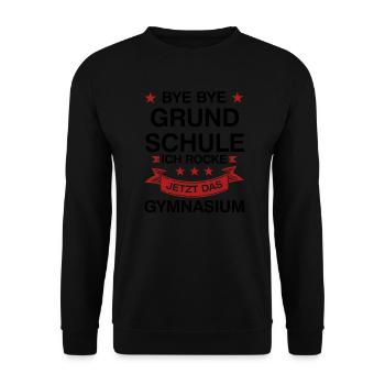 Grundschule Abschluss Grundschulabschluss Geschenk - Unisex Pullover - Schwarz - Vorne - Alina (178cm) & Michal (187cm)