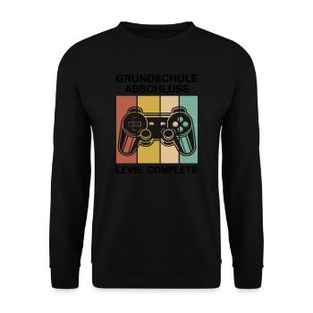 Grundschule Abschluss Gymnasiast Geschenk - Unisex Pullover - Schwarz - Vorne - Alina (178cm) & Michal (187cm)