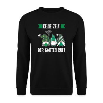 Garten-arbeit Gnome Gärtner Geschenk - Unisex Pullover - Schwarz - Vorne - Alina (178cm) & Michal (187cm)