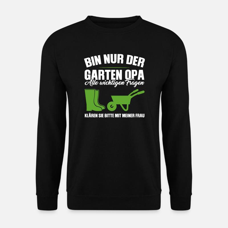 Garten Opa Gnome Großvater Geschenk - Unisex Pullover - Schwarz