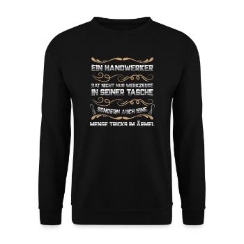 Handwerker Beruf Handwerker Geschenk - Unisex Pullover - Schwarz - Vorne - Alina (178cm) & Michal (187cm)
