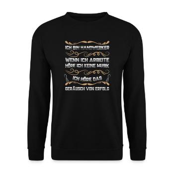 Handwerker Beruf Werkstatt Geschenk - Unisex Pullover - Schwarz - Vorne - Alina (178cm) & Michal (187cm)
