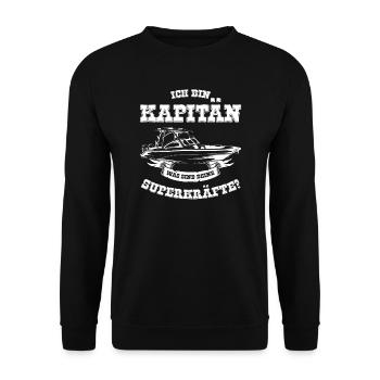 Boot Segeln Segler Geschenk - Unisex Pullover - Schwarz - Vorne - Alina (178cm) & Michal (187cm)