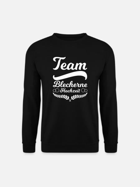 8. Hochzeitstag Ehepaar Blecherne Hochzeit Geschen - Unisex Pullover - Schwarz