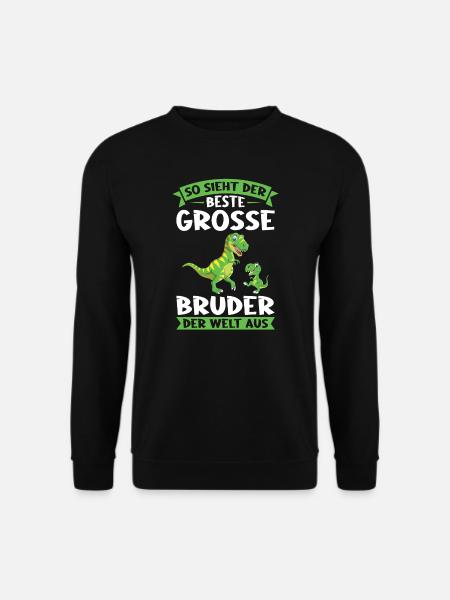 Großer Bruder Dinosaurier Grosser Bruder Geschenk - Unisex Pullover - Schwarz