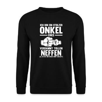 Papa Familie Vater Geschenk - Unisex Pullover - Schwarz - Vorne - Alina (178cm) & Michal (187cm)