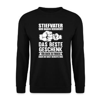 Onkel & Neffe Familie Onkel Geschenk - Unisex Pullover - Schwarz - Vorne - Alina (178cm) & Michal (187cm)
