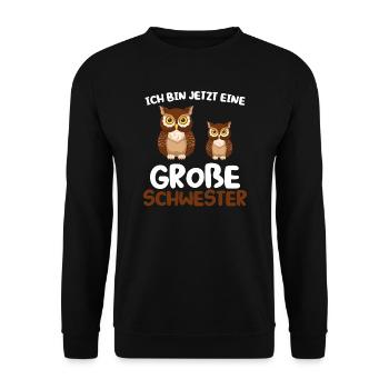 Onkel & Neffe Familie Onkel Geschenk - Unisex Pullover - Schwarz - Vorne - Alina (178cm) & Michal (187cm)