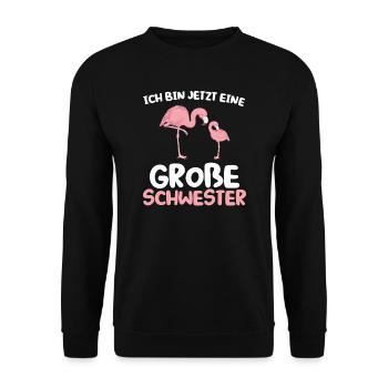 Onkel & Nichte Familie Onkel Geschenk - Unisex Pullover - Schwarz - Vorne - Alina (178cm) & Michal (187cm)