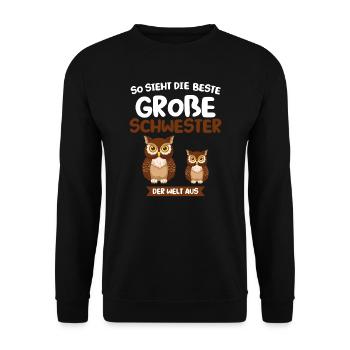 Onkel & Nichte Familie Onkels Geschenk - Unisex Pullover - Schwarz - Vorne - Alina (178cm) & Michal (187cm)