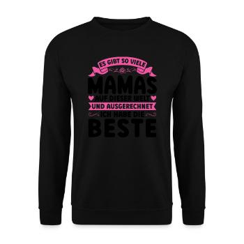 Mutter Mama Tochter Geschenk - Unisex Pullover - Schwarz - Vorne - Alina (178cm) & Michal (187cm)