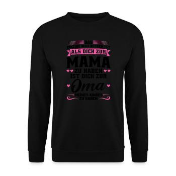 Mutter Mama Tochter Geschenk - Unisex Pullover - Schwarz - Vorne - Alina (178cm) & Michal (187cm)