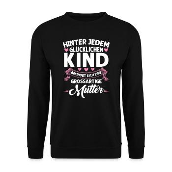 Mutter Mama Tochter Geschenk - Unisex Pullover - Schwarz - Vorne - Alina (178cm) & Michal (187cm)