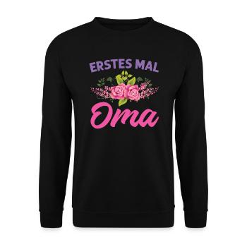 Grossmutter Oma Omas Geschenk - Unisex Pullover - Schwarz - Vorne - Alina (178cm) & Michal (187cm)