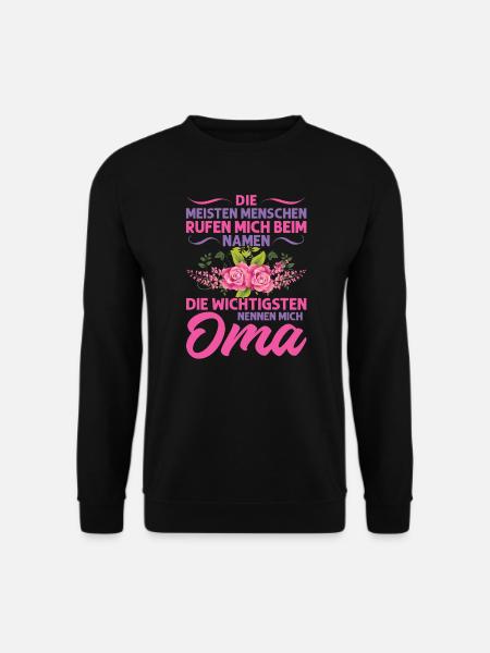 Grossmutter Oma Omas Geschenk - Unisex Pullover - Schwarz