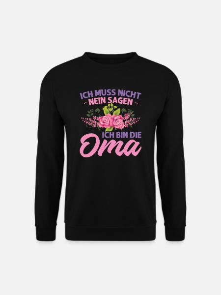 Grossmutter Oma Omas Geschenk - Unisex Pullover - Schwarz