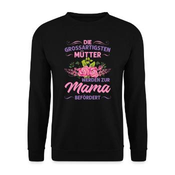 Mutter Mama Tochter Geschenk - Unisex Pullover - Schwarz - Vorne - Alina (178cm) & Michal (187cm)