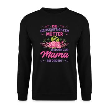 Mutter Mama Tochter Geschenk - Unisex Pullover - Schwarz - Vorne - Alina (178cm) & Michal (187cm)