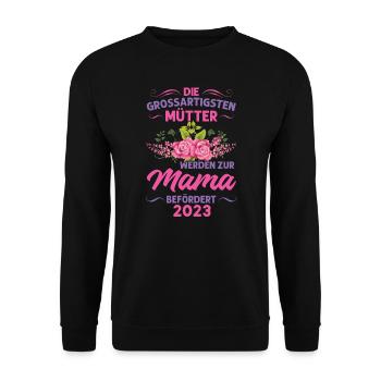 Mutter Mama Tochter Geschenk - Unisex Pullover - Schwarz - Vorne - Alina (178cm) & Michal (187cm)