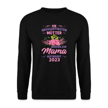 Mutter Mama Tochter Geschenk - Unisex Pullover - Schwarz - Vorne - Alina (178cm) & Michal (187cm)