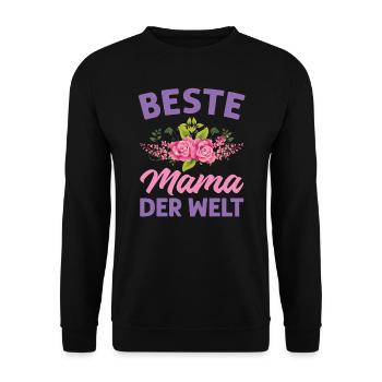 Mutter Mama Tochter Geschenk - Unisex Pullover - Schwarz - Vorne - Alina (178cm) & Michal (187cm)