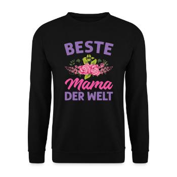 Mutter Mama Tochter Geschenk - Unisex Pullover - Schwarz - Vorne - Alina (178cm) & Michal (187cm)