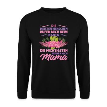 Mutter Mama Tochter Geschenk - Unisex Pullover - Schwarz - Vorne - Alina (178cm) & Michal (187cm)
