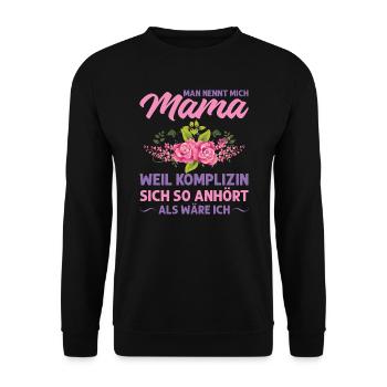 Mutter Mama Tochter Geschenk - Unisex Pullover - Schwarz - Vorne - Alina (178cm) & Michal (187cm)