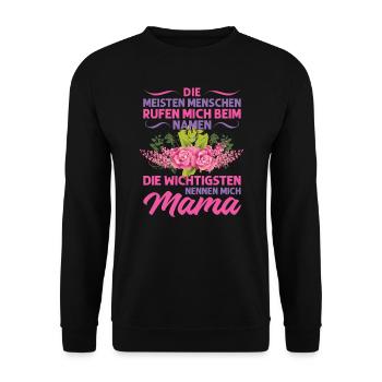 Mutter Mama Tochter Geschenk - Unisex Pullover - Schwarz - Vorne - Alina (178cm) & Michal (187cm)
