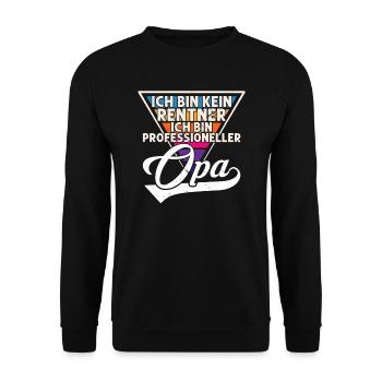Grossvater opa Opas Geschenk - Unisex Pullover - Schwarz - Vorne - Alina (178cm) & Michal (187cm)