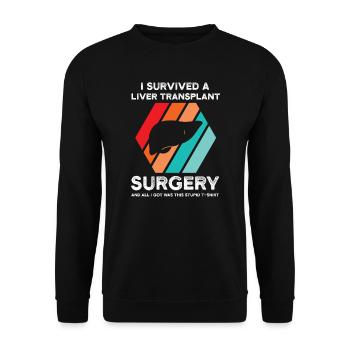 Lebertransplantation Chirurgie Lebertransplantatio - Unisex Pullover - Schwarz - Vorne - Alina (178cm) & Michal (187cm)
