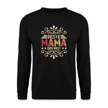Mama Familie Mütter Geschenk - Unisex Pullover - Schwarz - Vorne - Alina (178cm) & Michal (187cm)