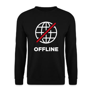 Offline - Unisex Sweatshirt - black - Front - Alina (178cm) & Michal (187cm)