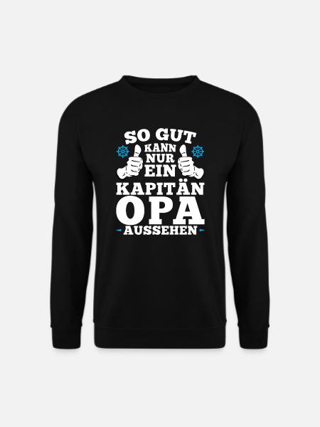 Kapitän Opa Kapitän Grossfather Geschenk - Unisex Pullover - Schwarz