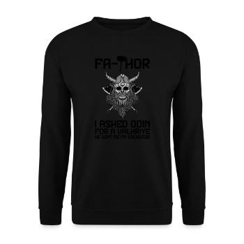 papa Vater Vater Tag Geschenk - Unisex Pullover - Schwarz - Vorne - Alina (178cm) & Michal (187cm)
