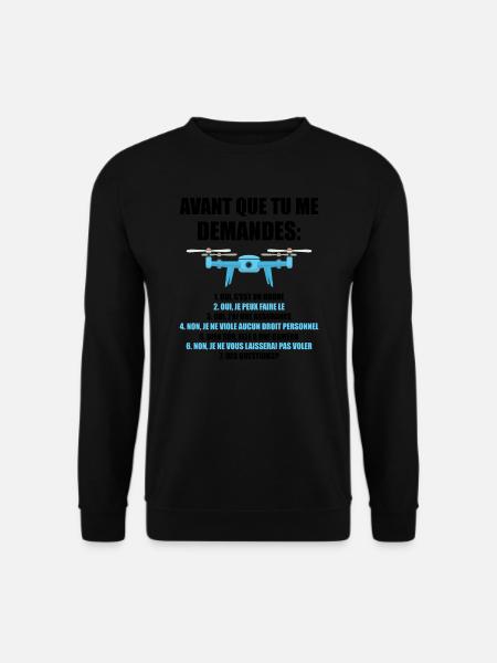 Drohne drones quadrocopter Geschenk - Unisex Pullover - Schwarz