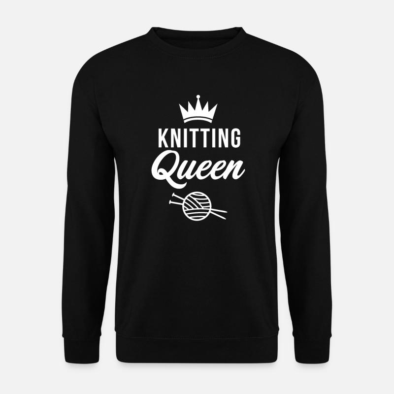 Knitting Queen - Unisex Sweatshirt - black