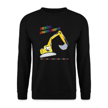 Kindergarten Bagger Kindergartenanfänger Geschenk - Unisex Pullover - Schwarz - Vorne - Alina (178cm) & Michal (187cm)