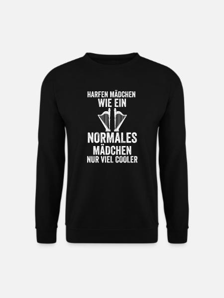Harfe Mädchen Harfen Mädchen Geschenk - Unisex Pullover - Schwarz