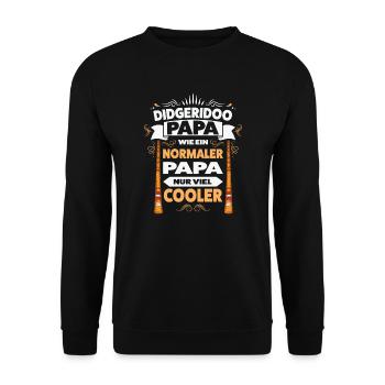 Didgeridoo Papa Didgeridoo Papa Geschenk - Unisex Pullover - Schwarz - Vorne - Alina (178cm) & Michal (187cm)